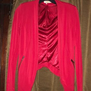 BCBGeneration zipper front tuxedo blazer